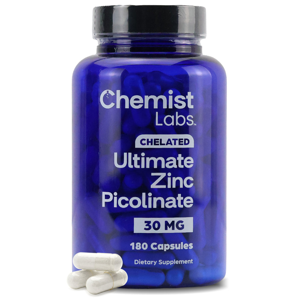 Chemist Labs Zinc Picolinate 30mg - 180 Veggie Capsules
